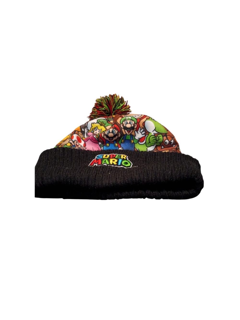 Nintendo Pom Beanie Hat Kids Or Adult Mario And Minecraft GUC. OBO